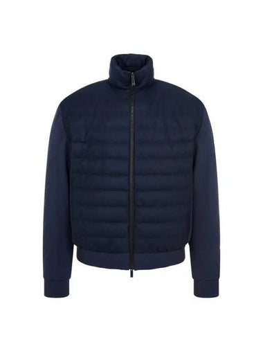 Men s Cashmere Front Goose Down Jacket Navy 271933 - GIORGIO ARMANI - BALAAN 1