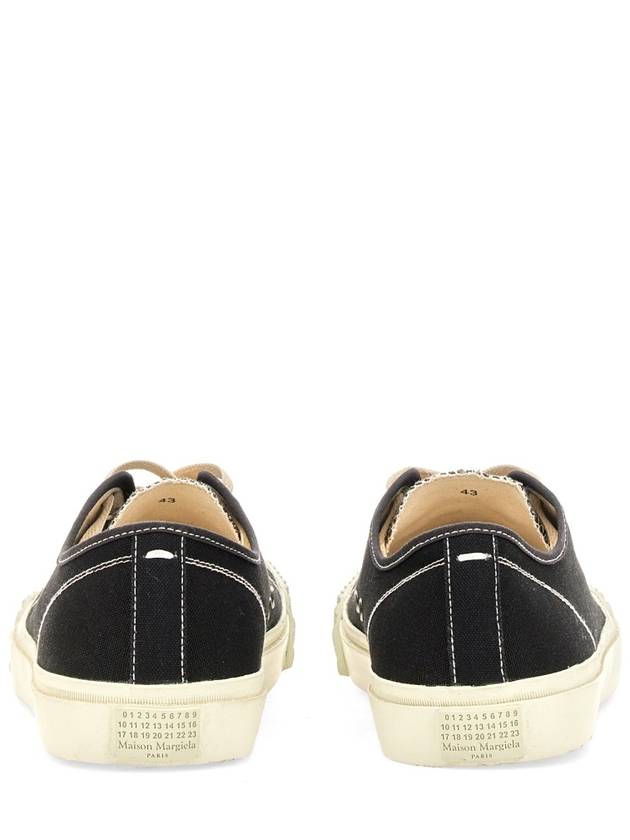 Tabi Cotton Low Top Sneakers Black - MAISON MARGIELA - BALAAN 11