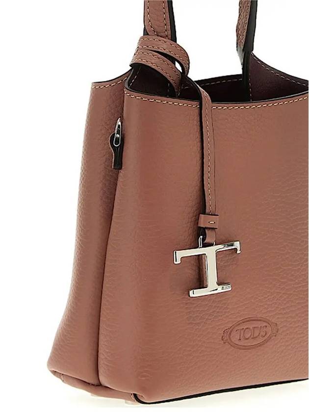 Micro Leather Mini Tote Bag Pink - TOD'S - BALAAN 5