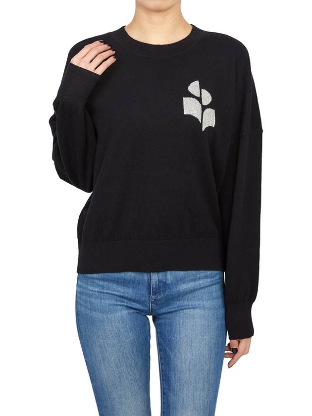 Marisans Crew Neck Wool Knit Top Black - ISABEL MARANT - BALAAN 6