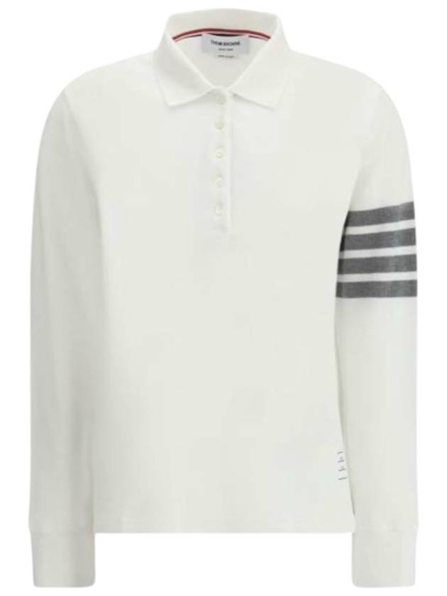 Classic Pique 4-Bar Polo Shirt White - THOM BROWNE - BALAAN 1