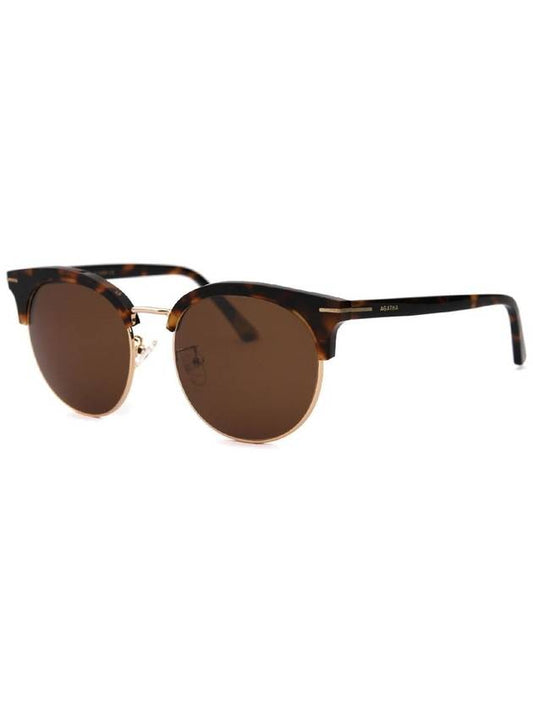 AG E109S C2 round gold rimmed oversized luxury sunglasses - AGATHA - BALAAN 1