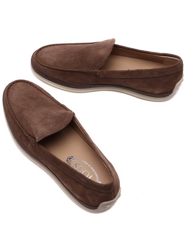 Men's Suede Slip-ons Loafers Brown - TOD'S - BALAAN 7