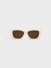 Eyewear Triomphe 04 Rectangle Sunglasses Ivory - CELINE - BALAAN 2