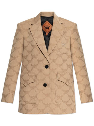 MCM Blazer With Open Lapels, Women's, Beige - MCM - BALAAN 1