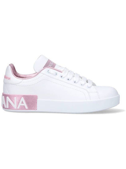 Portofino low-top sneakers white pink - DOLCE&GABBANA - BALAAN 2