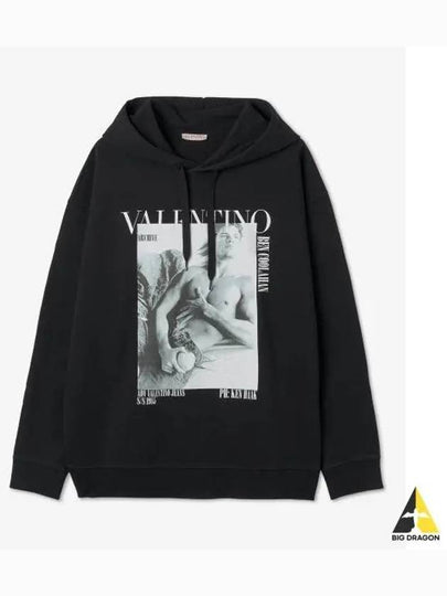 Archive Logo Printed Hoodie Black - VALENTINO - BALAAN 2