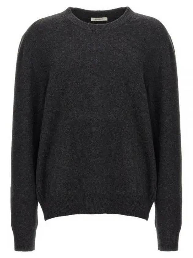 Crew Neck Knit Top Anthracite Melange - LEMAIRE - BALAAN 1