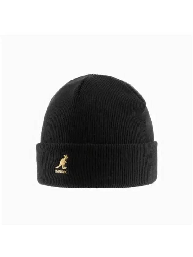 2978BC BLACK GOLD Cuff Pull on Acrylic Beanie - KANGOL - BALAAN 3