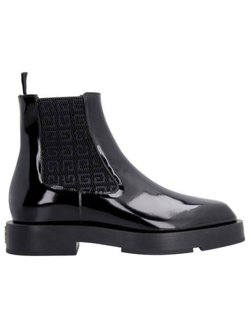 Monogram Shiny Leather Chelsea Boots - GIVENCHY - BALAAN.