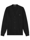 Keve Face Wool V-neck Cardigan Black - ACNE STUDIOS - BALAAN 2