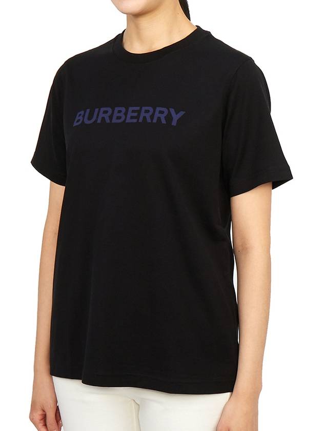 Logo Print Cotton Short Sleeve T-Shirt Black - BURBERRY - BALAAN 3