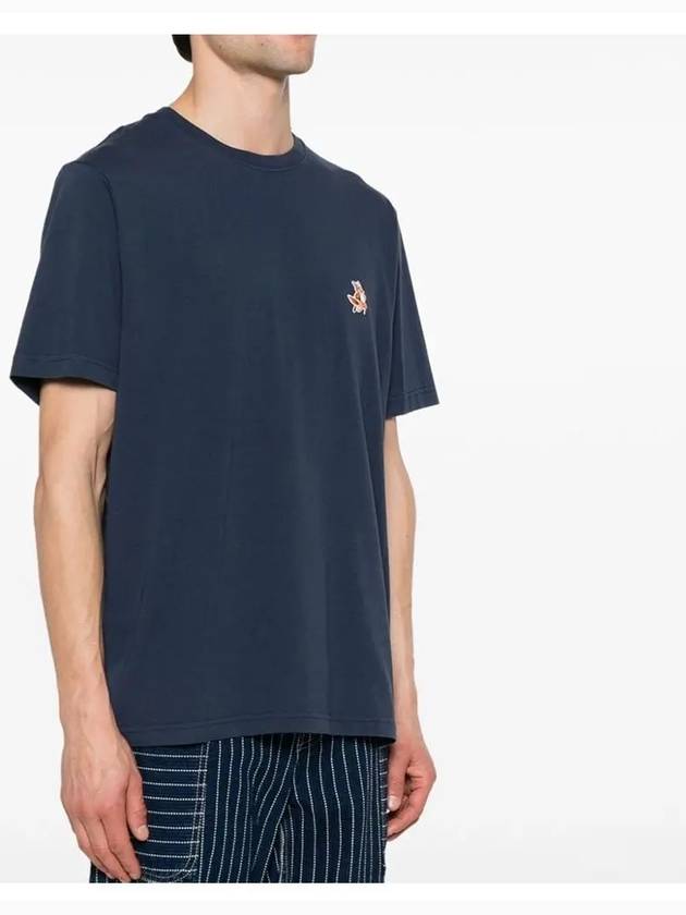 Speedy Fox Patch Comfort Short Sleeve T-Shirt Ink Blue - MAISON KITSUNE - BALAAN 2