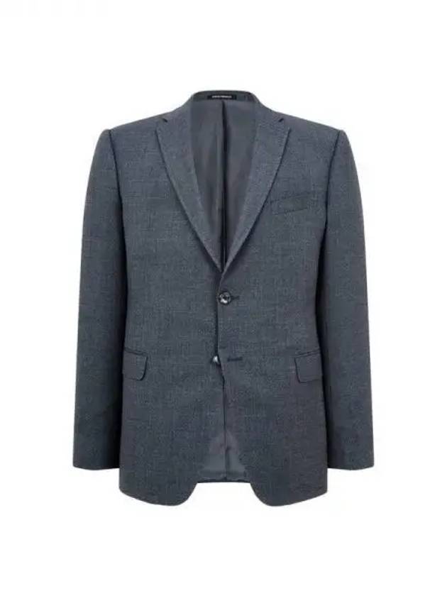 Men s checked wool no cheat single jacket dark gray 271278 - EMPORIO ARMANI - BALAAN 1