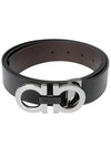 Reversible Gancini Belt Black Hickory - SALVATORE FERRAGAMO - BALAAN 2