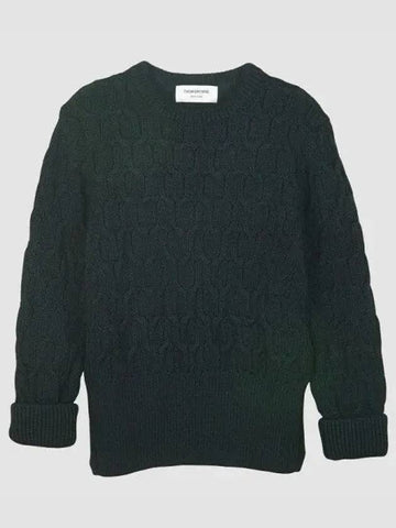 Women s Cable Stitch Crew Neck Pullover Knit Yes 271545 1061861 - THOM BROWNE - BALAAN 1