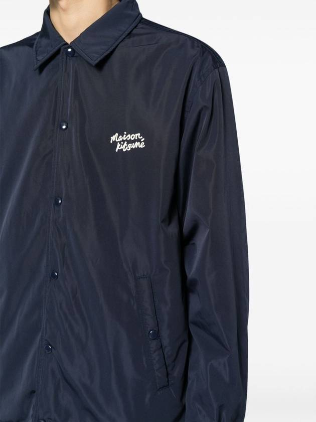 Logo Print Nylon Jacket Blue - MAISON KITSUNE - BALAAN 6