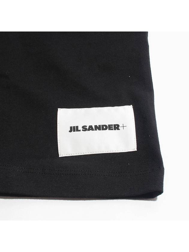 Logo Label Cotton 3 Pack Short Sleeve T-Shirt Black - JIL SANDER - BALAAN 4