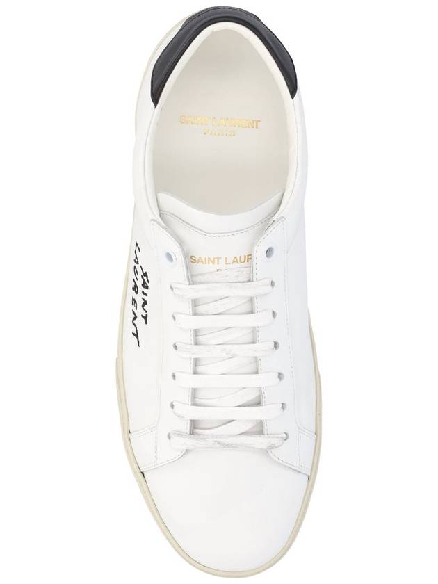 Court Classic SL 06 Leather Low Top Sneakers White - SAINT LAURENT - BALAAN 5