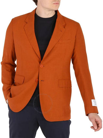 Etudes Men's Wool Rust Plane Single Breasted Blazer, Brand Size 48 (US Size 38) - ETUDES - BALAAN 1