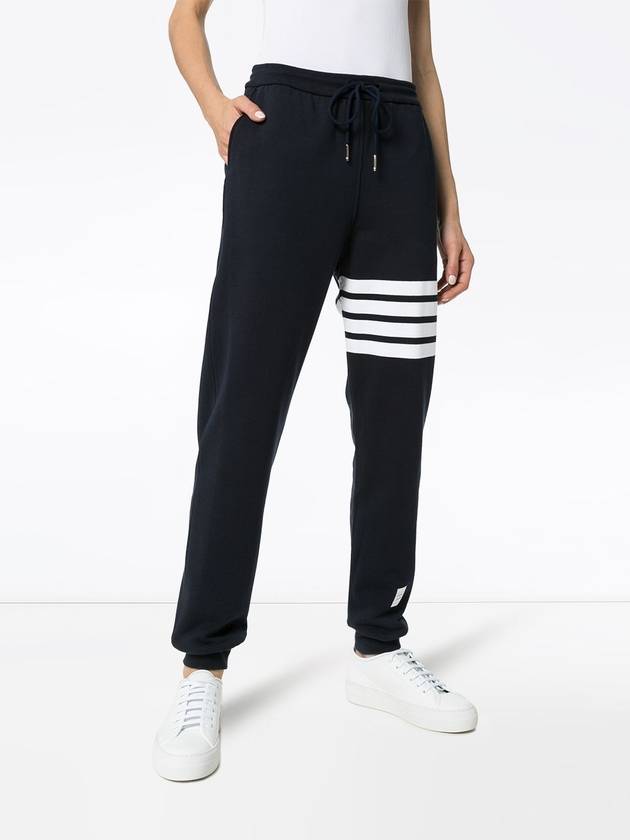 Women's Engineer 4 Bar Cotton Loopback Knit Track Pants Navy - THOM BROWNE - BALAAN 5