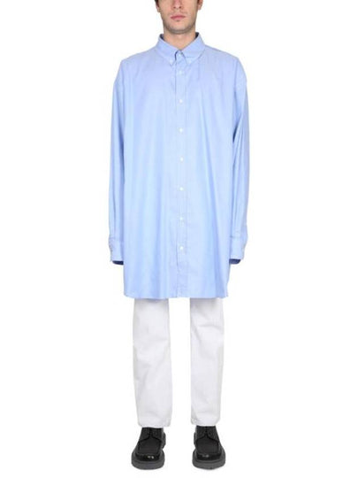 Oversized Fit Oxford Long Sleeve Shirt Blue - MAISON MARGIELA - BALAAN 2