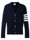 Men's Diagonal Classic Cashmere Cardigan Navy - THOM BROWNE - BALAAN 2