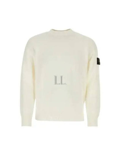 Compass Motif Knit Top White - STONE ISLAND - BALAAN 2