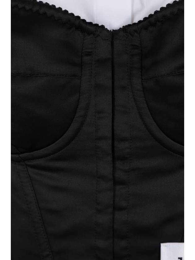 Jersey Satin Poplin Corset Blouse Black - DOLCE&GABBANA - BALAAN 4