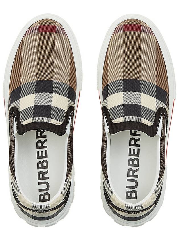 Embossed Logo Checked Slip-on - BURBERRY - BALAAN 7