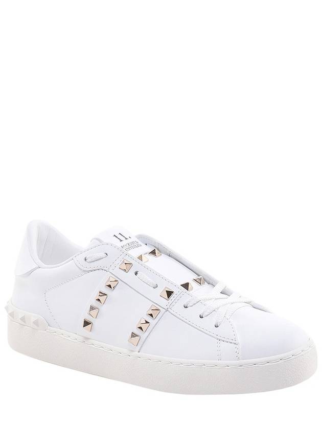 Rockstud Untitled Low Top Sneakers White - VALENTINO - BALAAN 3