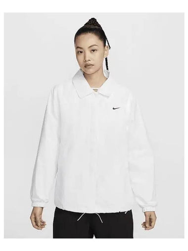 Sportswear Essentials Women s Oversized UV Woven Coach Jacket White Black FV7561 100 698929 - NIKE - BALAAN 1