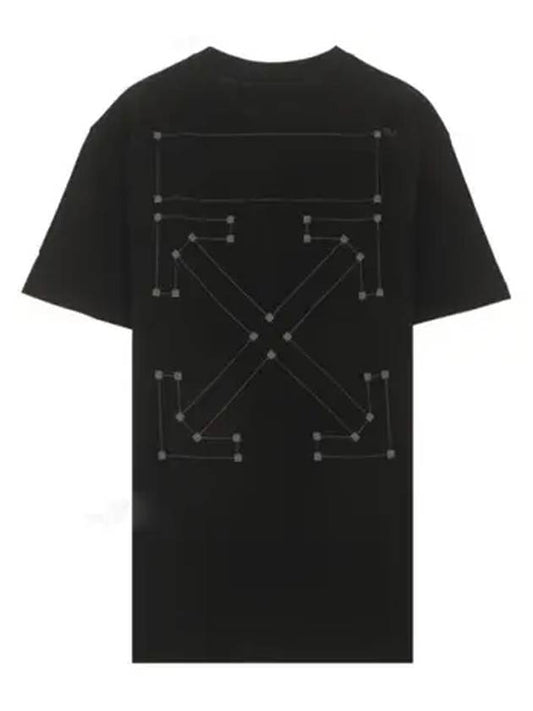 Backbone Arrow Oversized Short Sleeve T-Shirt Black - OFF WHITE - BALAAN.