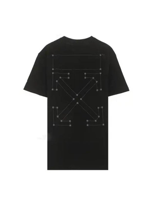 Backbone Arrow Oversized Short Sleeve T-Shirt Black - OFF WHITE - BALAAN 1