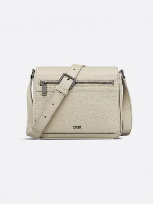 Flap Grained Calfskin Messenger Bag Beige - DIOR - BALAAN 2