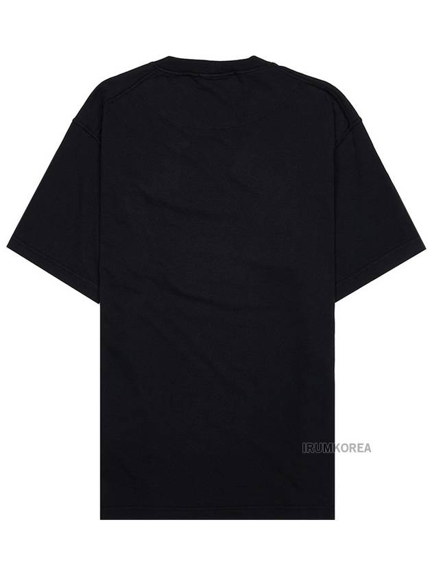 Organic Cotton Short Sleeve T-Shirt Black - STONE ISLAND - BALAAN 3