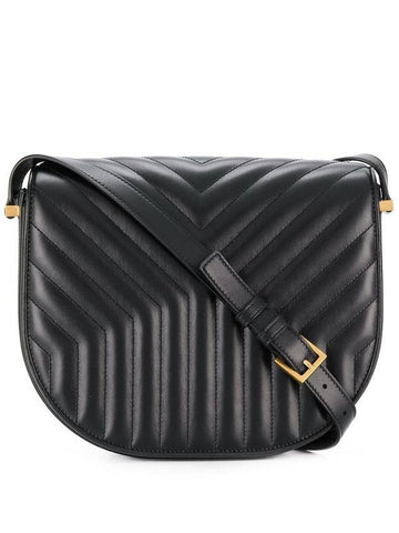 Joan Satchel Quilted Shoulder Bag Black - SAINT LAURENT - BALAAN 1