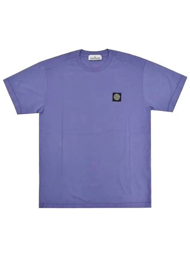 Logo Patch Short Sleeves T-Shirt Lavender - STONE ISLAND - BALAAN 2