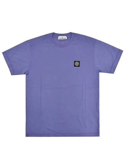 Logo Patch Short Sleeves T-Shirt Lavender - STONE ISLAND - BALAAN 2