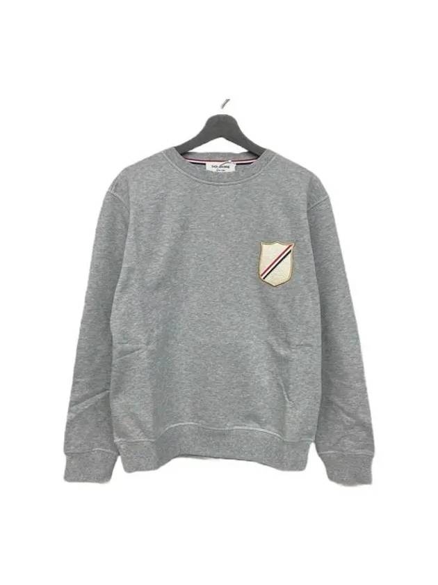 Men's Crest Patch Sweatshirt Grey - THOM BROWNE - BALAAN 2