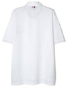 Men's Three Stripes Pocket Mercerized Short Sleeve Polo Shirt White - THOM BROWNE - BALAAN 3