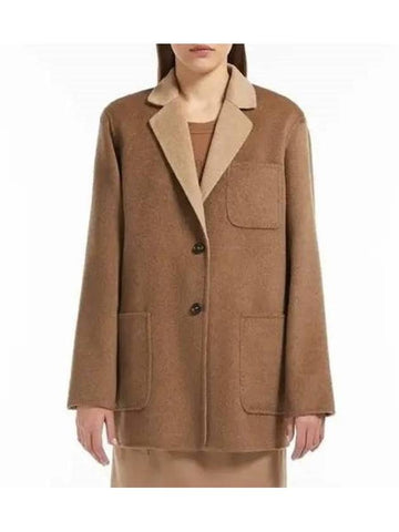 Moritz Pocket Alpaca Cashmere Jacket Brown - MAX MARA - BALAAN 1