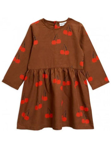 Kids Cherry Long Sleeve Brown One Piece 19750111 16 - MINI RODINI - BALAAN 1