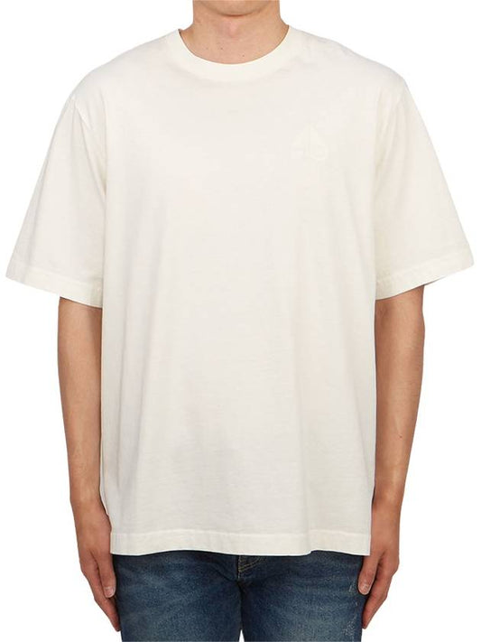 Logo Cotton Short Sleeve T-Shirt White - MOOSE KNUCKLES - BALAAN 2