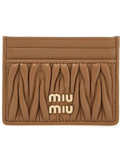 Materasse Nappa Leather Card Wallet Caramel - MIU MIU - BALAAN 2