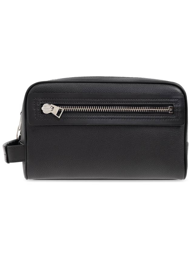 Tom Ford Leather Makeup Bag, Men's, Black - TOM FORD - BALAAN 1