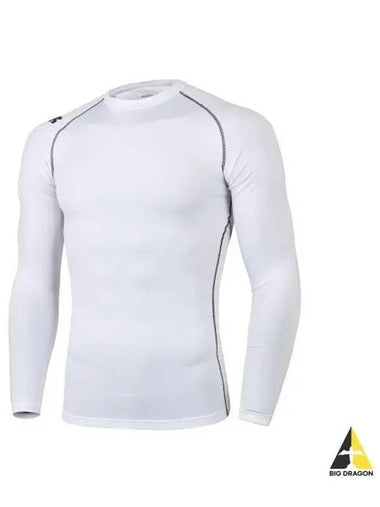 BASEBALL SO121ZCO31 Crew Neck Long Sleeve Undershirt White - DESCENTE - BALAAN 1