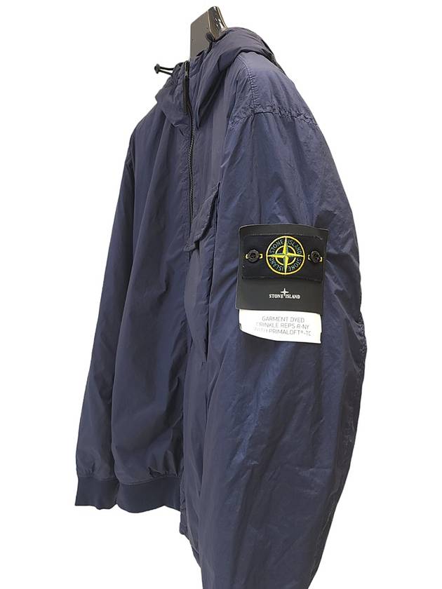 Wappen Patch Nylon Crinklips Hooded Jacket Navy Blue - STONE ISLAND - BALAAN 4