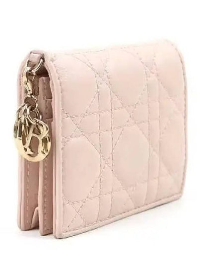 Cannage sheepskin mini wallet powder pink S0178ONMJ M973 - DIOR - BALAAN 2