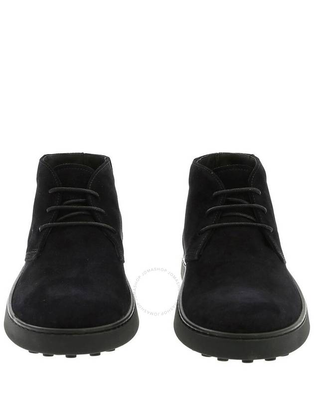 Tods Men's Black Suede Desert Boots With Box Rubber Sole, Brand Size 5 ( US Size 6 ) - TOD'S - BALAAN 3